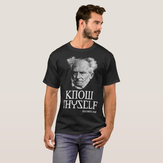 Know Thyself Socrates Descartes Schopenhauer Philo Tシャツ (正面フル)