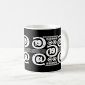 Know Where Ur At @t Sign Black & Whiteデザイン コーヒーマグカップ (正面右)