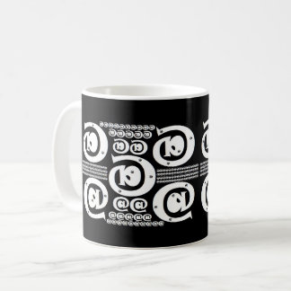 Know Where Ur At @t Sign Black & Whiteデザイン コーヒーマグカップ