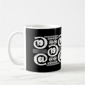 Know Where Ur At @t Sign Black & Whiteデザイン コーヒーマグカップ (左)