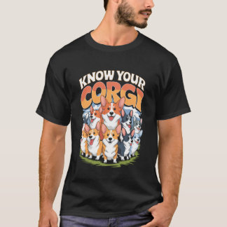 Know Your Corgi Shapes Funny Dog Design Tシャツ