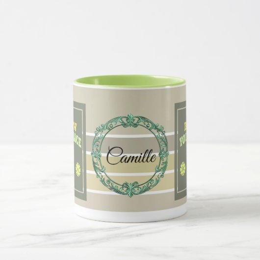 Know Your Place – Personalized Floral Affirmation  マグカップ (中央)