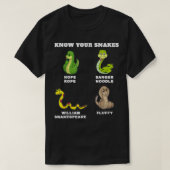 Know Your Snakes Funny Names Danger Noodle Nope Ro Tシャツ (デザイン正面)