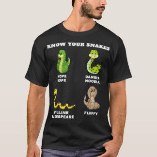 Know Your Snakes Funny Names Danger Noodle Nope Ro Tシャツ