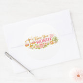 Know your worth ラウンドシール (封筒)