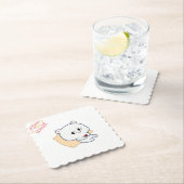 Know Your Worth Cute Bear Coaster ペーパーコースター (インサイチュ)