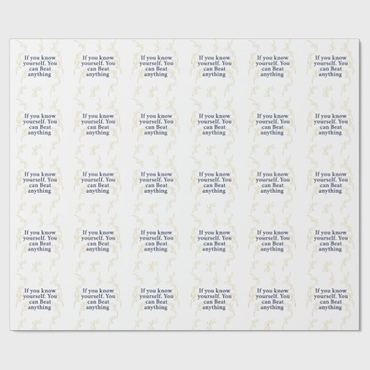 Know Yourself – 強力なやる気を起こさせる引用文 ラッピングペーパー (フラット)