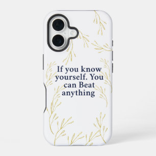 Know Yourself – 強力なやる気を起こさせる引用文 iPhone 16ケース