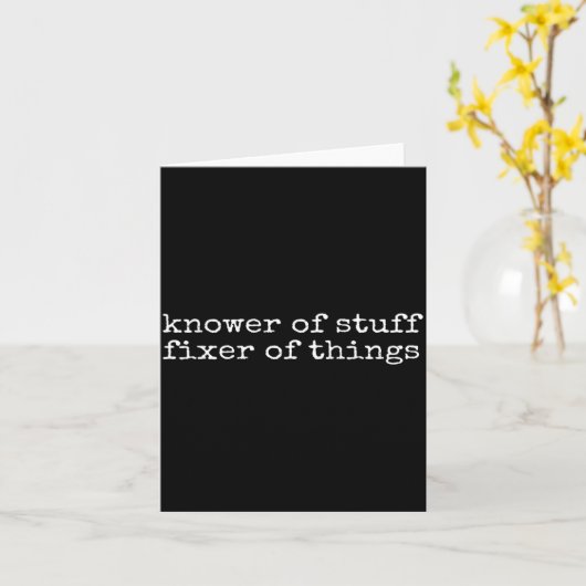 Knower of Stuff Fixer of Things カード (黄色い花)