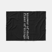 Knower Of Stuff Fixer Of Things Funny Handyman Dad フリースブランケット (正面(横))