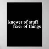 Knower Of Stuff Fixer Of Things Funny Handyman Dad ポスター (正面)
