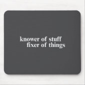 Knower Of Stuff Fixer Of Things Funny Handyman Dad マウスパッド (正面)