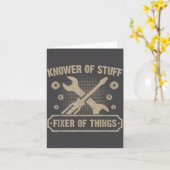 Knower Of Stuff Fixer Of Things Funny Mechanic  カード (黄色い花)