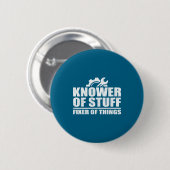 Knower Of Stuff Fixer Of Things Funny Mechanic Fat 缶バッジ (正面&裏面)