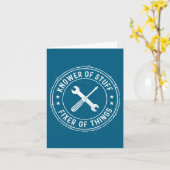 Knower Of Stuff Fixer Of Things Handyman Dad Fathe カード (黄色い花)