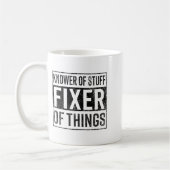 Knower Of Stuff Fixer Of Things Handyman Dad Fathe コーヒーマグカップ (左)