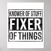 Knower Of Stuff Fixer Of Things Handyman Dad Fathe ポスター (正面)