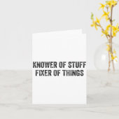 Knower Of Stuff Fixer Of Things Men Dad Funny Mech カード (黄色い花)