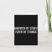 Knower Of Stuff Fixer Of Things Men Dad Funny Mech カード (正面)