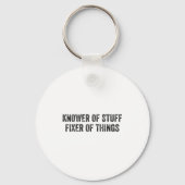 Knower Of Stuff Fixer Of Things Men Dad Funny Mech キーホルダー (正面)