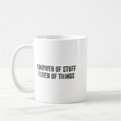 Knower Of Stuff Fixer Of Things Men Dad Funny Mech コーヒーマグカップ (左)