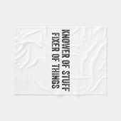 Knower Of Stuff Fixer Of Things Men Dad Funny Mech フリースブランケット (正面(横))