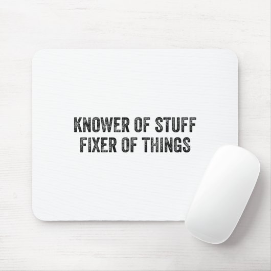 Knower Of Stuff Fixer Of Things Men Dad Funny Mech マウスパッド (マウス)