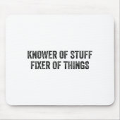 Knower Of Stuff Fixer Of Things Men Dad Funny Mech マウスパッド (正面)