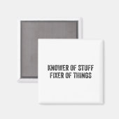 Knower Of Stuff Fixer Of Things Men Dad Funny Mech マグネット (正面/裏面)