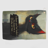  Knowing Black Cat Know what you Want ゴルフタオル (横)