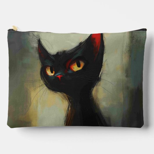  Knowing Black Ninja Cat  アクセサリーポーチ (正面)