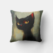  Knowing Black Ninja Cat  クッション (裏面)