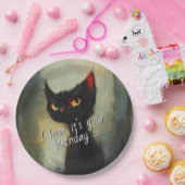  Knowing Black Ninja Cat Birthday ペーパープレート (パーティー)