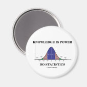 KnowledgeはPower Do Statistics(統計ユーモア) マグネット (正面/裏面)