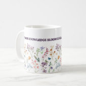 Knowledge bloom mug, wildflower study inspiration コーヒーマグカップ (正面左)