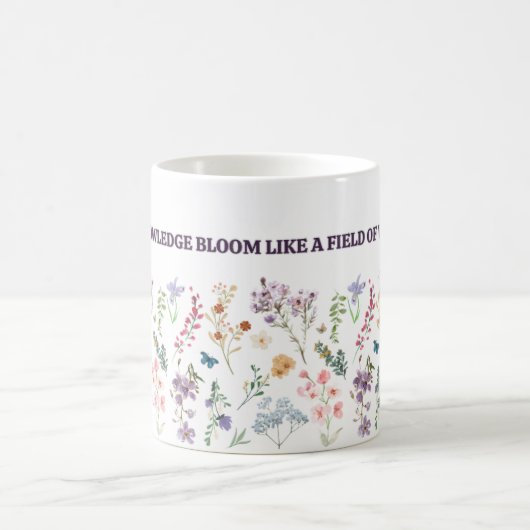 Knowledge bloom mug, wildflower study inspiration コーヒーマグカップ (中央)