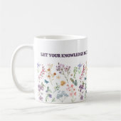 Knowledge bloom mug, wildflower study inspiration コーヒーマグカップ (左)