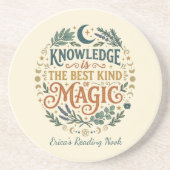Knowledge is Magic Book Witch Botanical Moon コースター (正面)