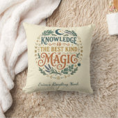 Knowledge is Magic Witchy Academic Book Botanical クッション (ブランケット)