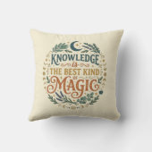 Knowledge is Magic Witchy Academic Book Botanical クッション (裏面)