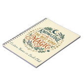 Knowledge is Magic Witchy Book Dark Academia ノートブック (左側)