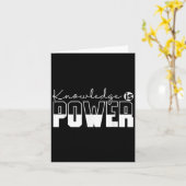 Knowledge Is Power やる気を起こさせる引用文- Uni-adult カード (黄色い花)