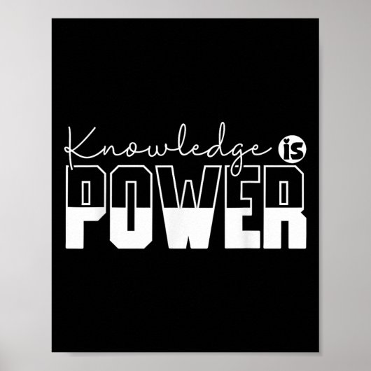 Knowledge Is Power やる気を起こさせる引用文- Uni-adult ポスター (正面)