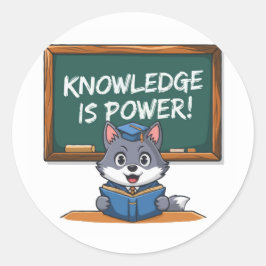 Knowledge is Power -先生猫新学期 ラウンドシール