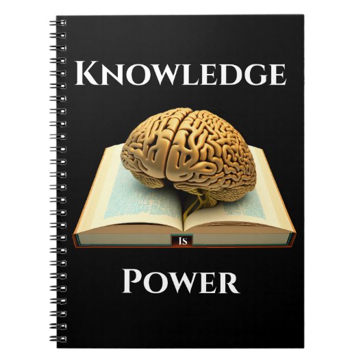 Knowledge is Power -金ゴールド版 ノートブック (正面)