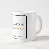 Knowledge Is Power Bacon Minimal ジャンボコーヒーマグカップ (正面右)