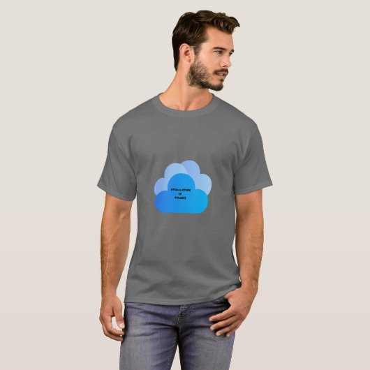 「Knowledge is Power Cloud Graphic T-Shirt」 Tシャツ (正面フル)
