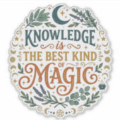 Knowledge is the Best Kind of Magic Book Moon シール (正面)