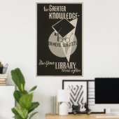 Knowledge Library素晴らしヴィンテージWPAポスター ポスター (ホームオフィス)