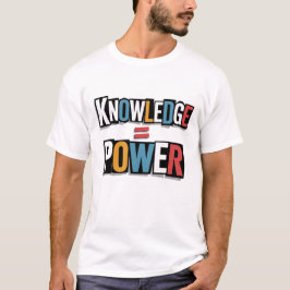 Knowledge = Power – Ransom Letter Collage Tシャツ